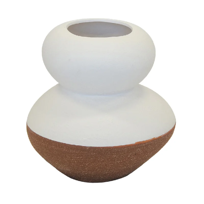 CERAMIC ORB VASE WHITE MEDIUM 24CM (H) X 22CM (D)