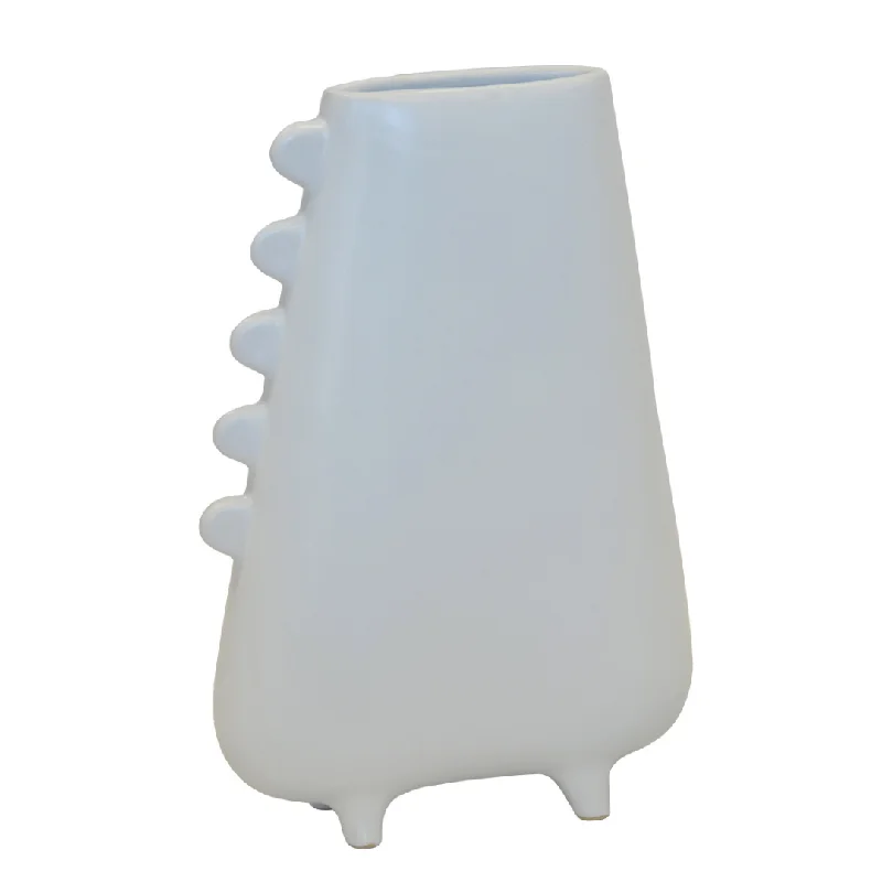 CERAMIC RUKU VASE WHITE (34CM (H) X 22CM)