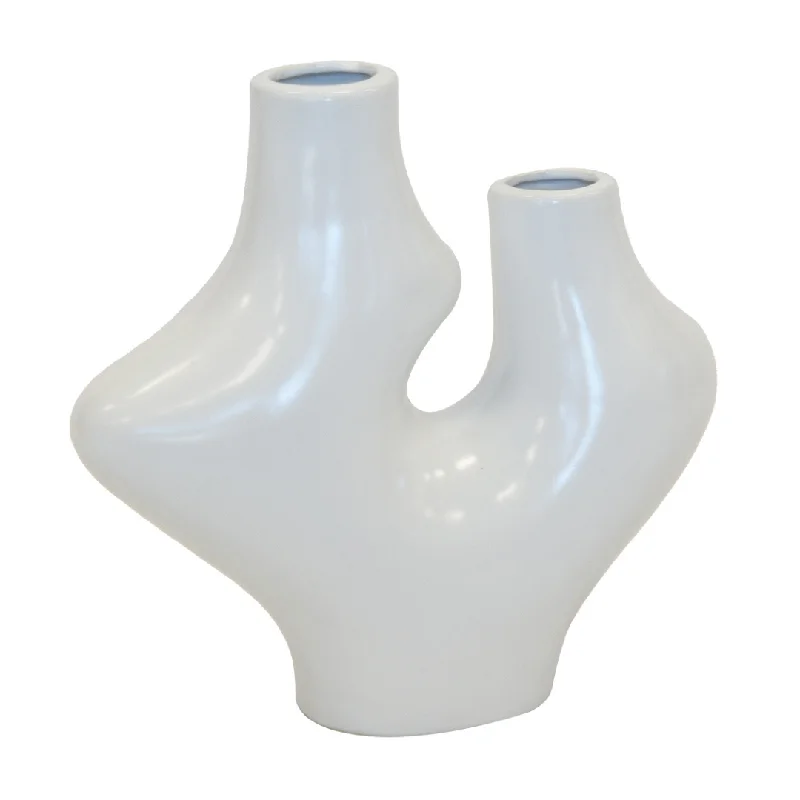 CERAMIC SUKI VASE WHITE (26CM X 26CM)