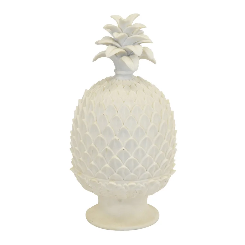 Coral resin pineapple white