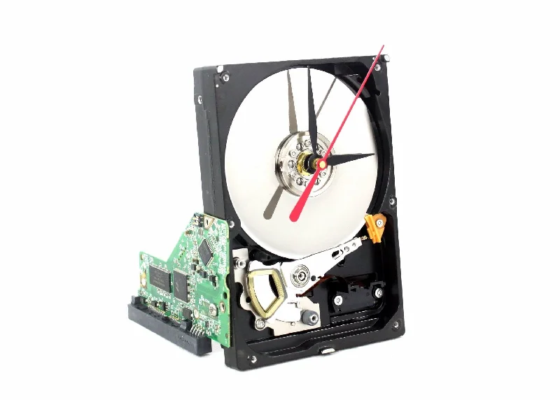 20 x Upcycled Black & Silver Hard Drive Clock