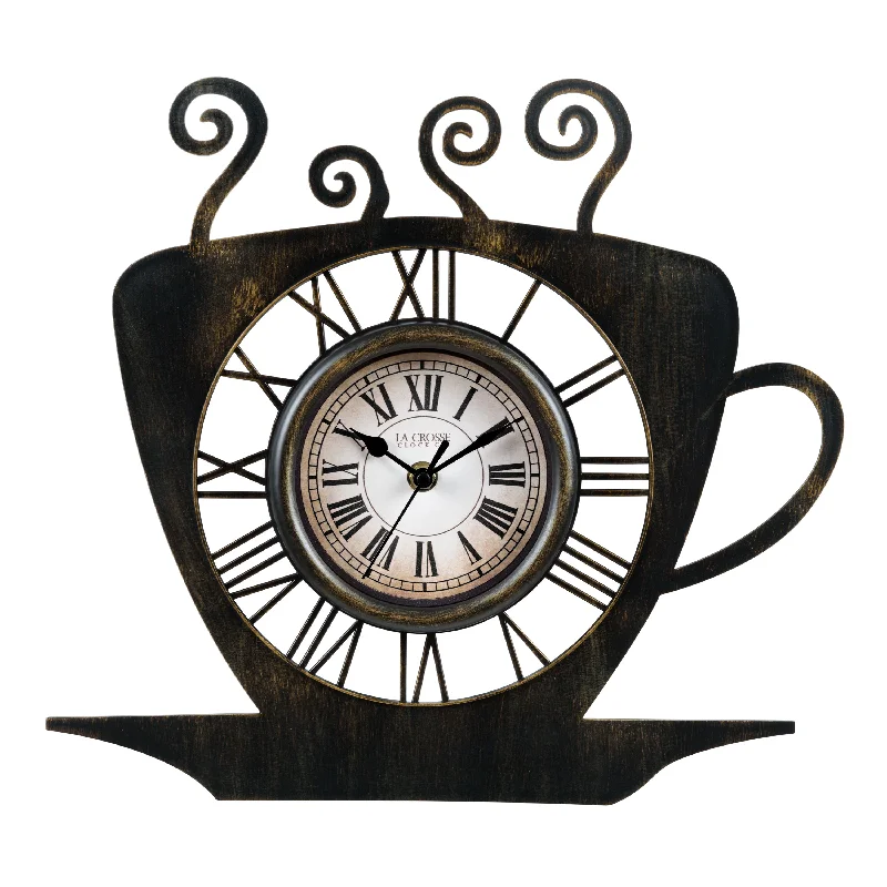 404-3833B 13-inch Latte Wall Clock