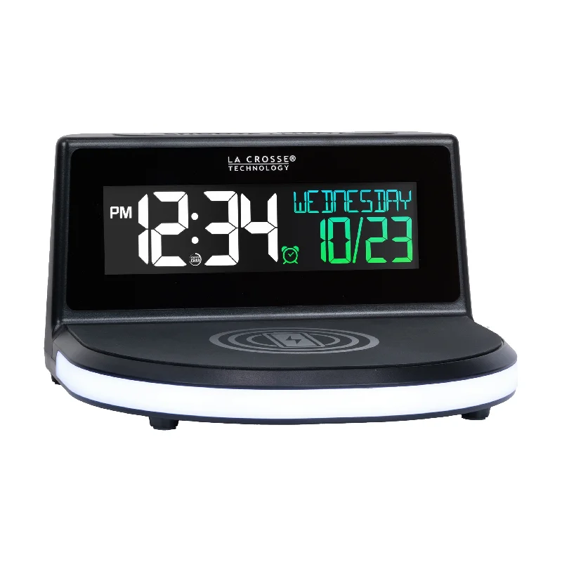 617-148 Wireless Charging Alarm Clock with Glow Light