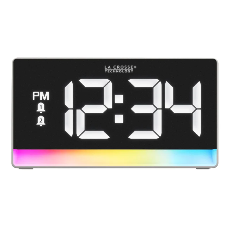 617-149 Digital Alarm Clock with Color Changing Glow Light