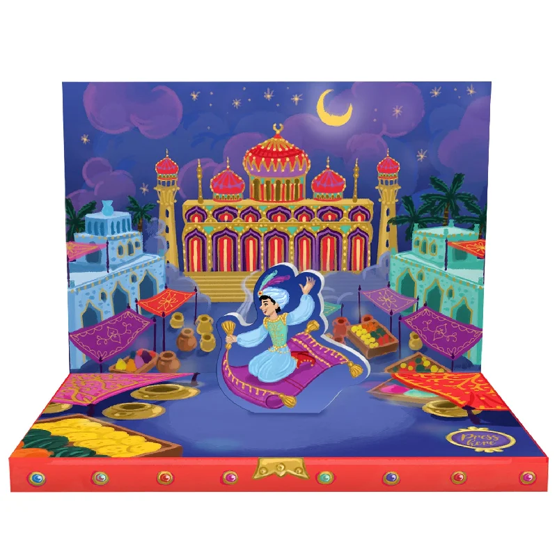 Aladdin's Adventures Music Box Card Novelty Dancing Musical Greeting Card