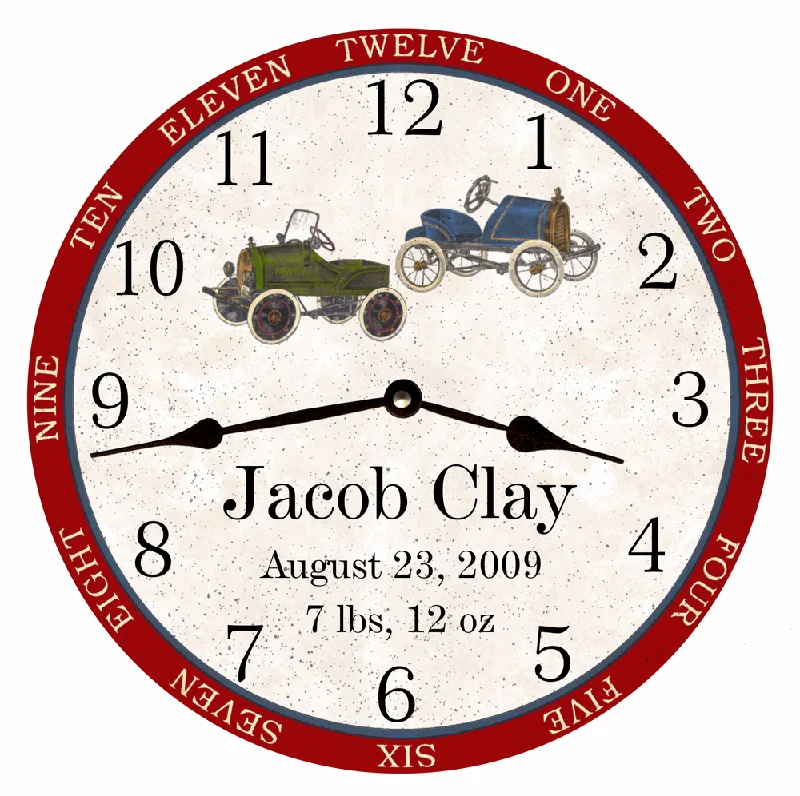 Custom Clock- Old Fashioned Car Clock