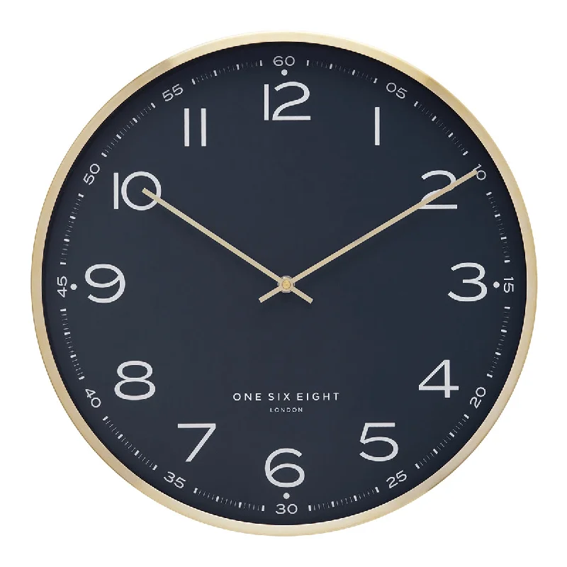 AUSTIN 40cm Petrol Blue Silent Wall Clock