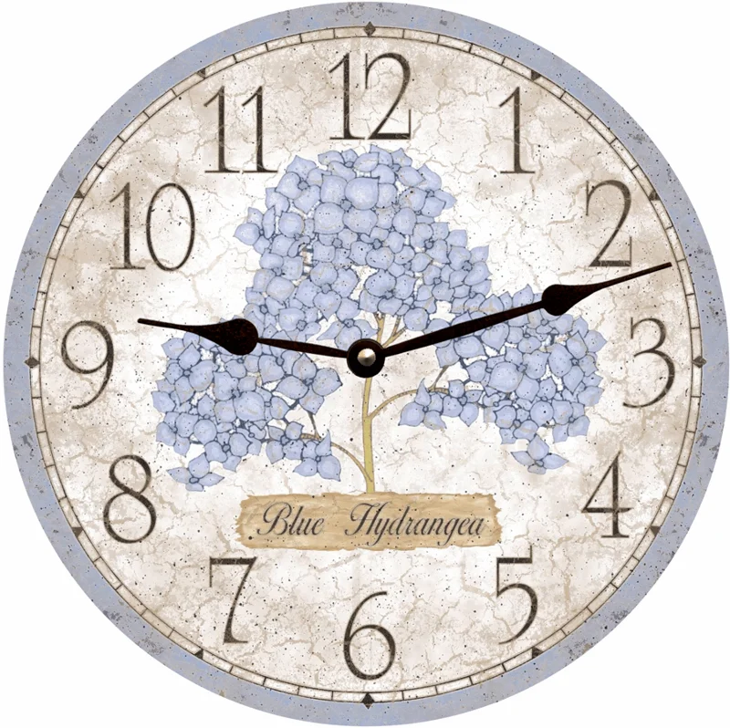 Blue Hydrangea Flower Clock