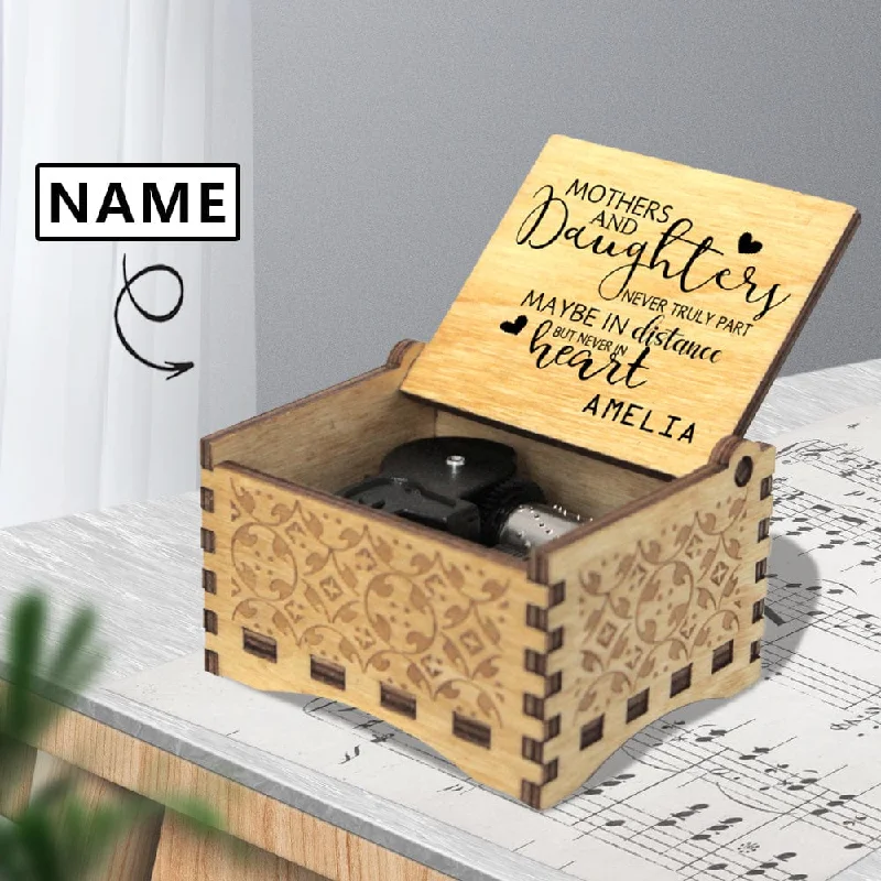 Custom Name Never Truly Part Wooden Music Box Design Your Own Name Music Box