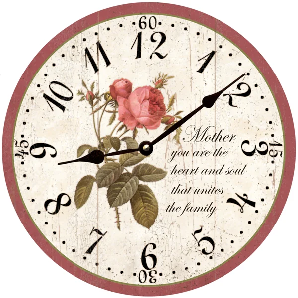 Customizable Rose Clock – Perfect Anniversary or Birthday Gift