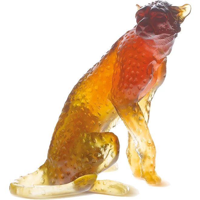 Daum - Crystal Amber Cheetah by Jean-François Leroy 1000 Ex