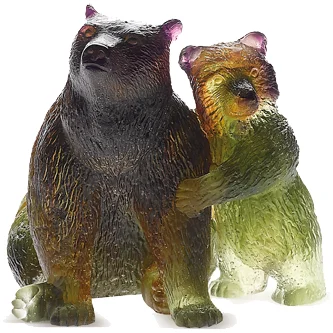 Daum - Crystal Bear and Cub