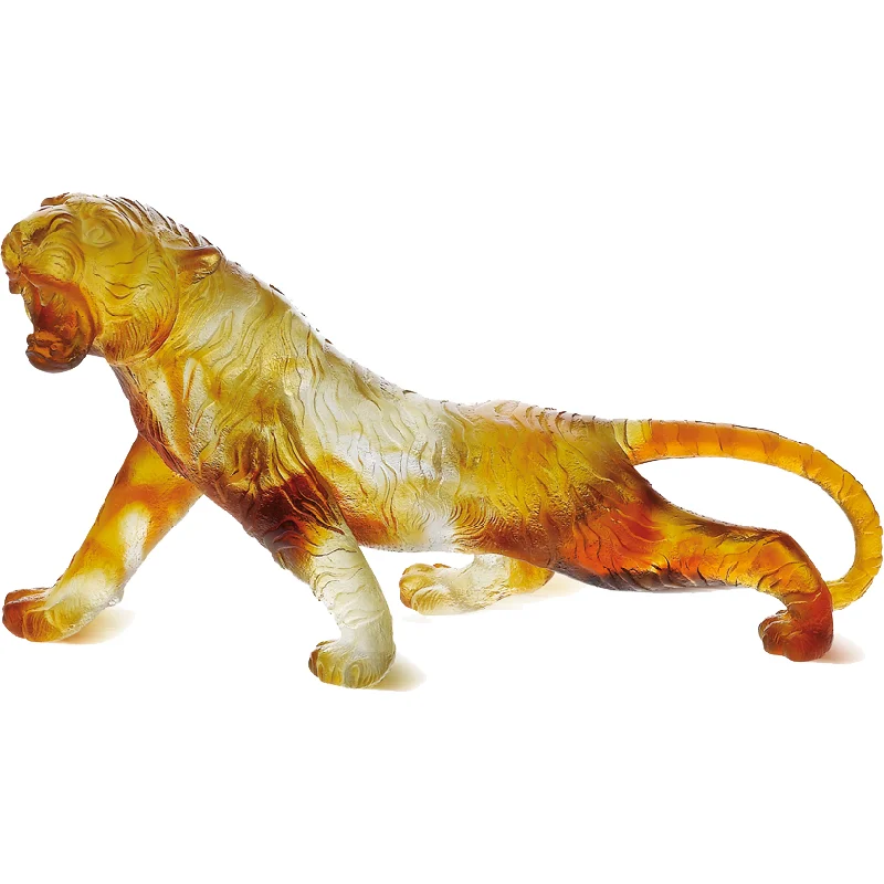 Daum - Crystal Bengal Tiger in Amber