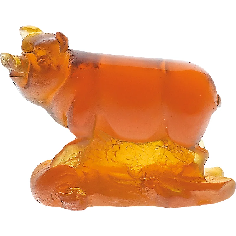 Daum - Crystal Chinese Horoscope Pig in Amber