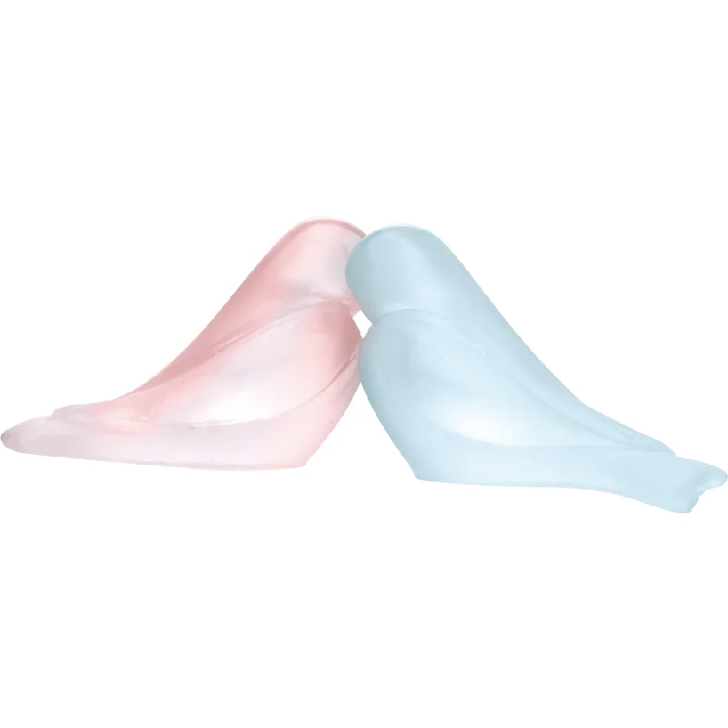 Daum - Crystal Love Birds in Blue & Pink by Pierre-Yves Rochon