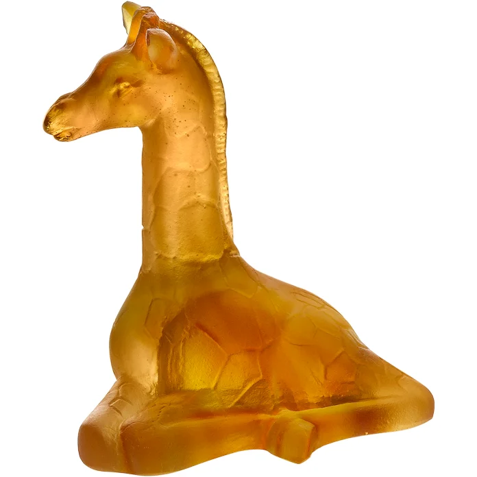 Daum - Crystal Mini Giraffe in Amber