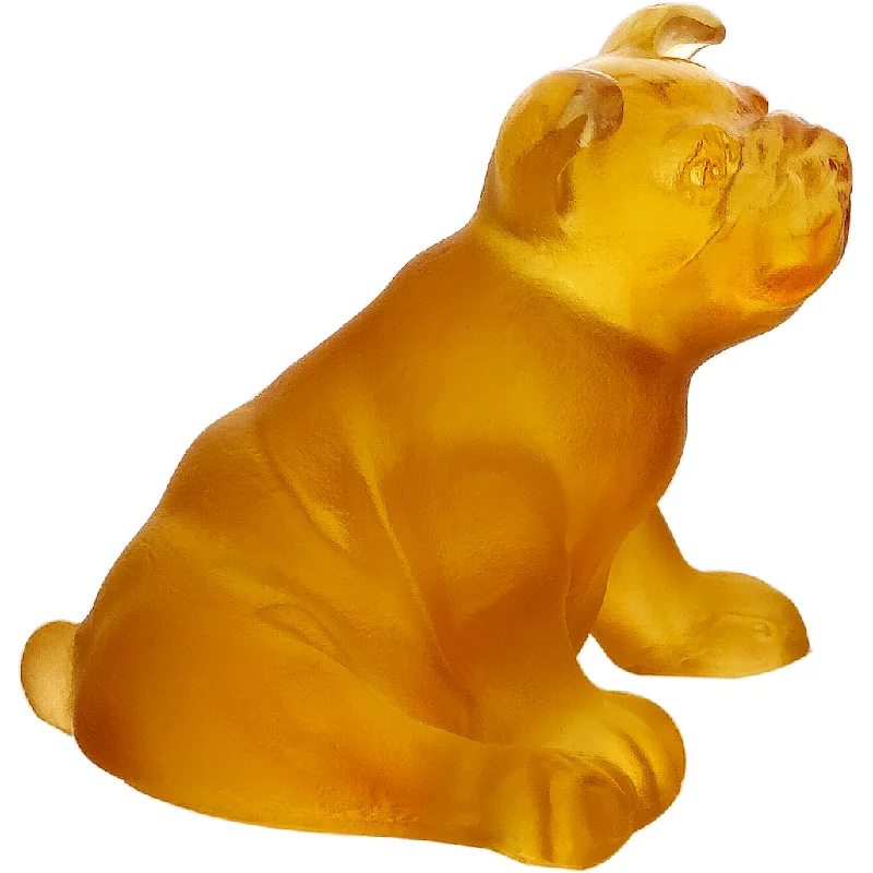 Daum - Crystal Mini Puppy in Amber