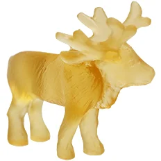 Daum - Crystal Mini Reindeer in Light Amber