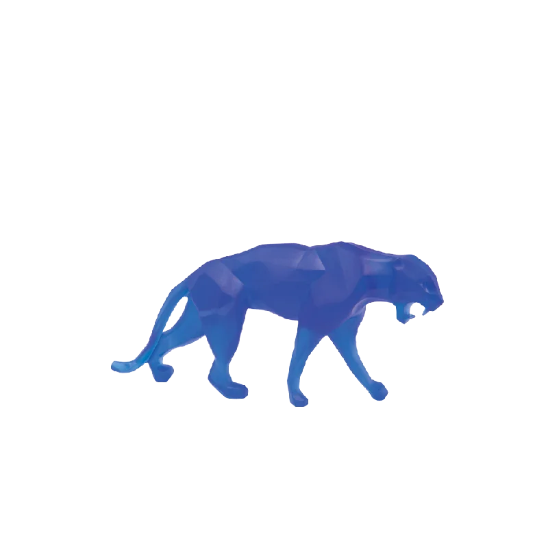 Daum - Crystal Small Wild Panther in Blue by Richard Orlinski 375 Ex