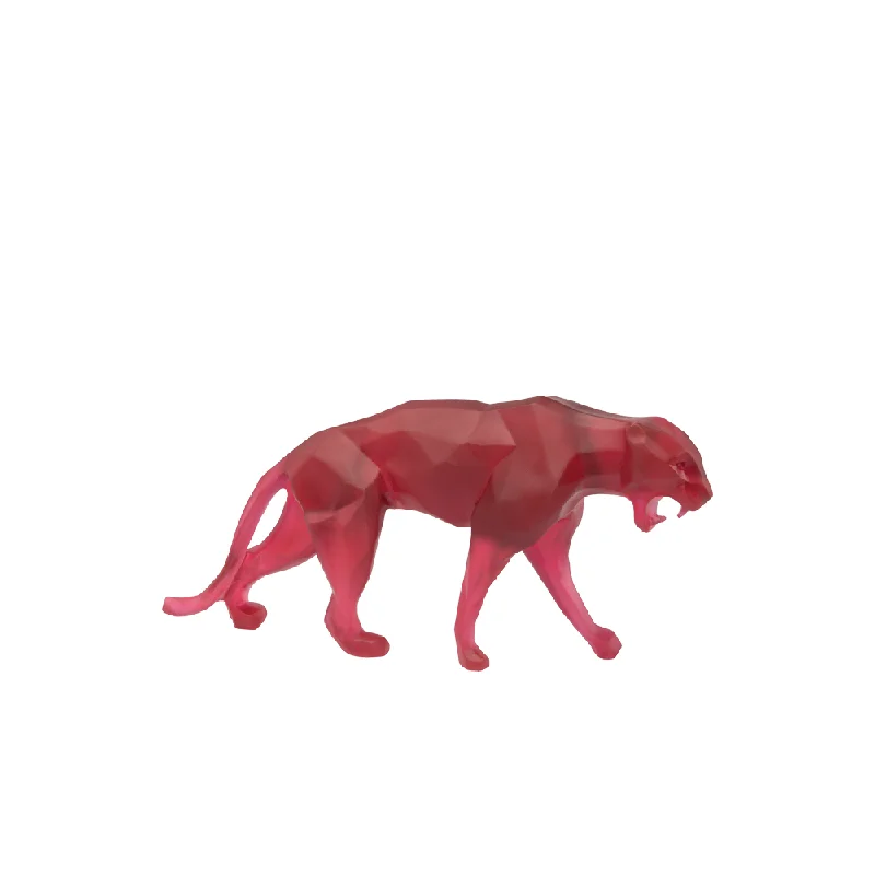 Daum - Crystal Small Wild Panther in Red by Richard Orlinski 375 Ex