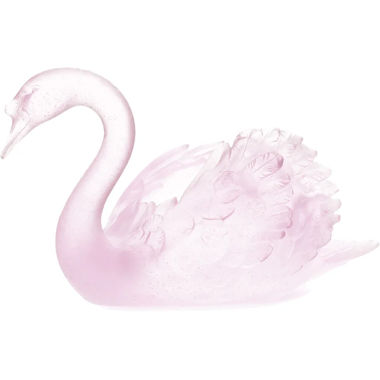 Daum - Crystal Swan in Pink 500 Ex