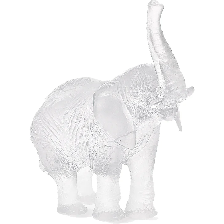 Daum - Crystal White Elephant by Jean-François Leroy