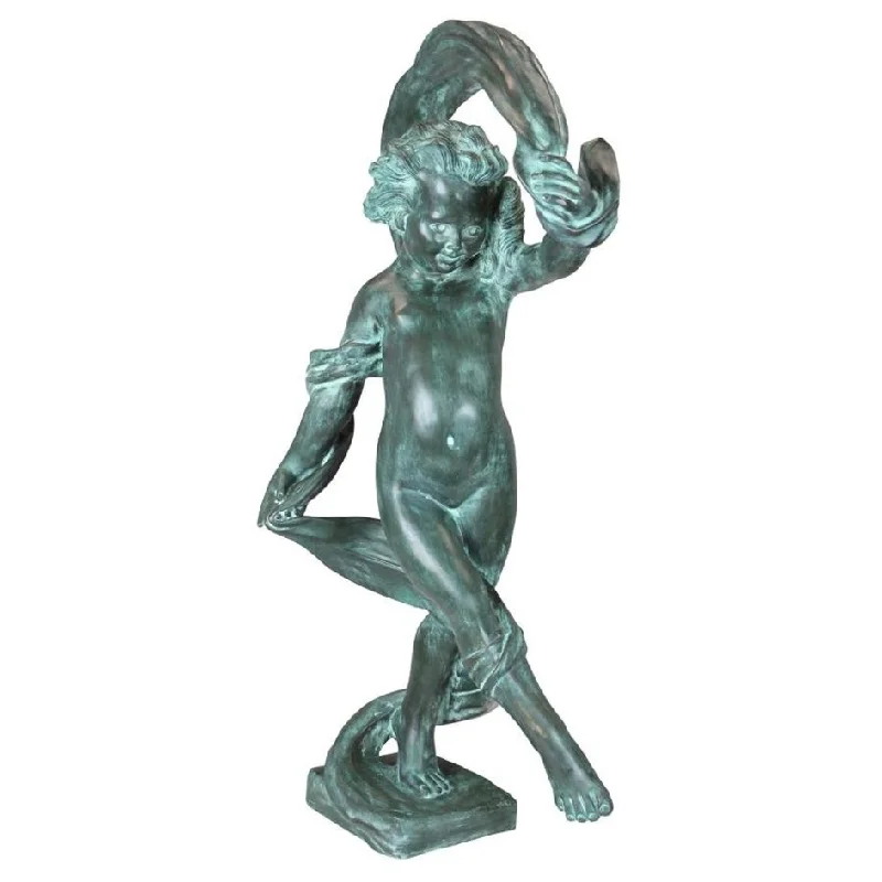 Design Toscano Dancing Girl of the Wind Cast Bronze Garden Statue