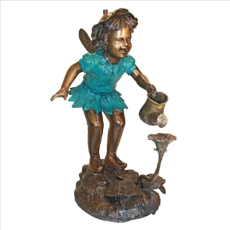 Design Toscano Francine the Fairy Gardener Cast Bronze Garden Statue