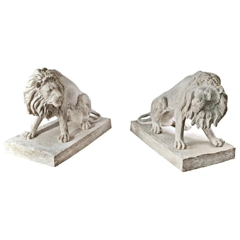 Design Toscano Kingsbury Garden Giant Lion Sentinel Statues: Set of Two