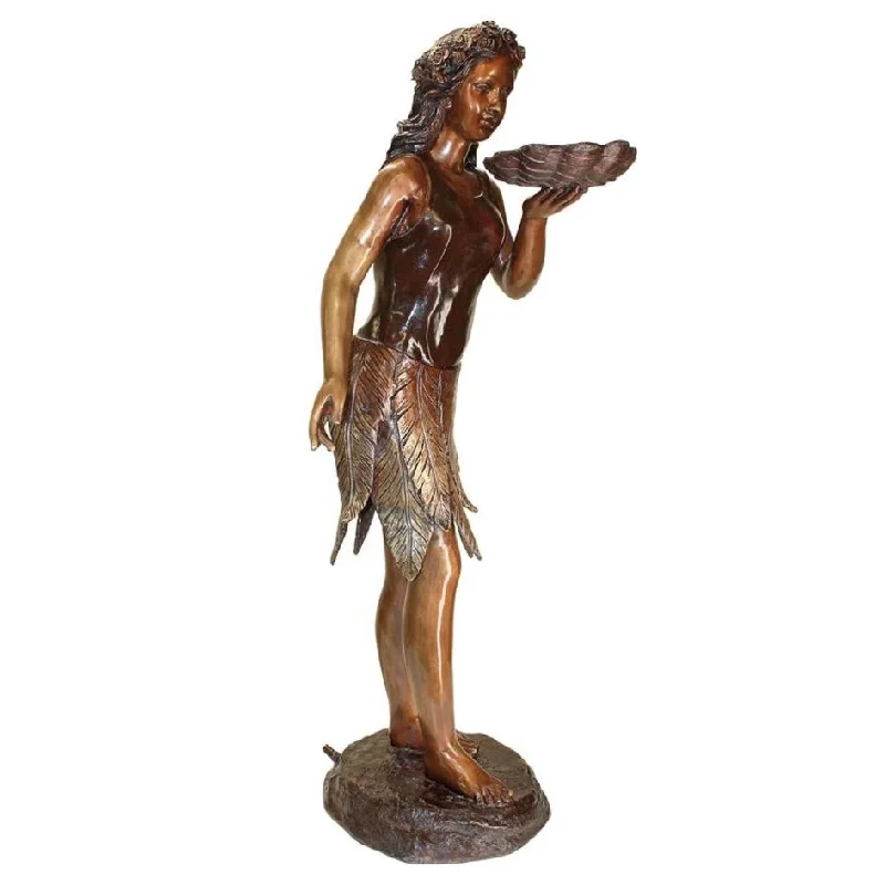 Design Toscano Leaf Maiden Cast Bronze Garden Statue