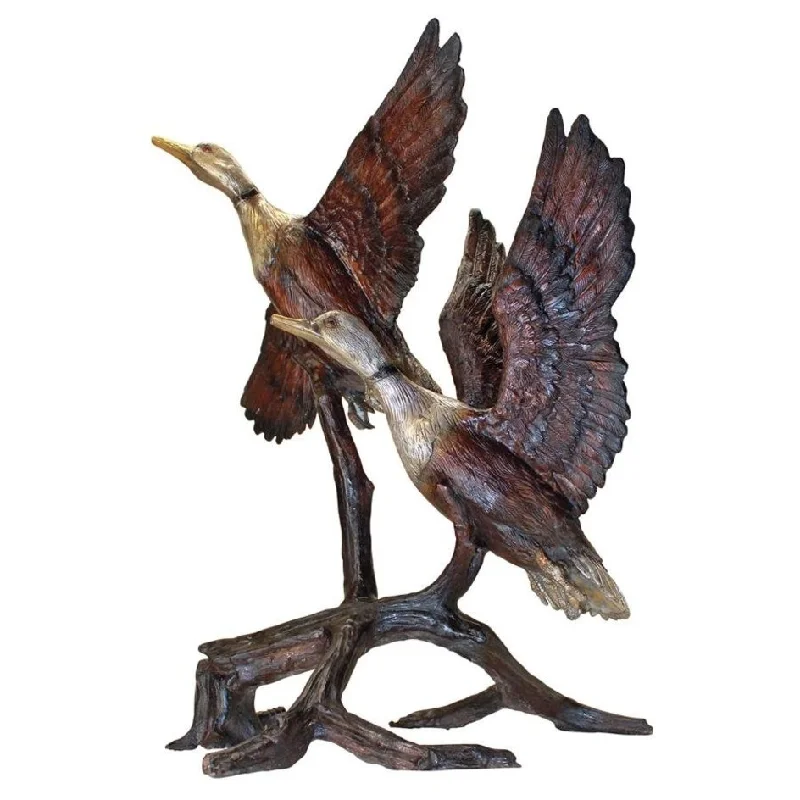 Design Toscano Steep Climbing Ducks Cast Bronze Garden Statue