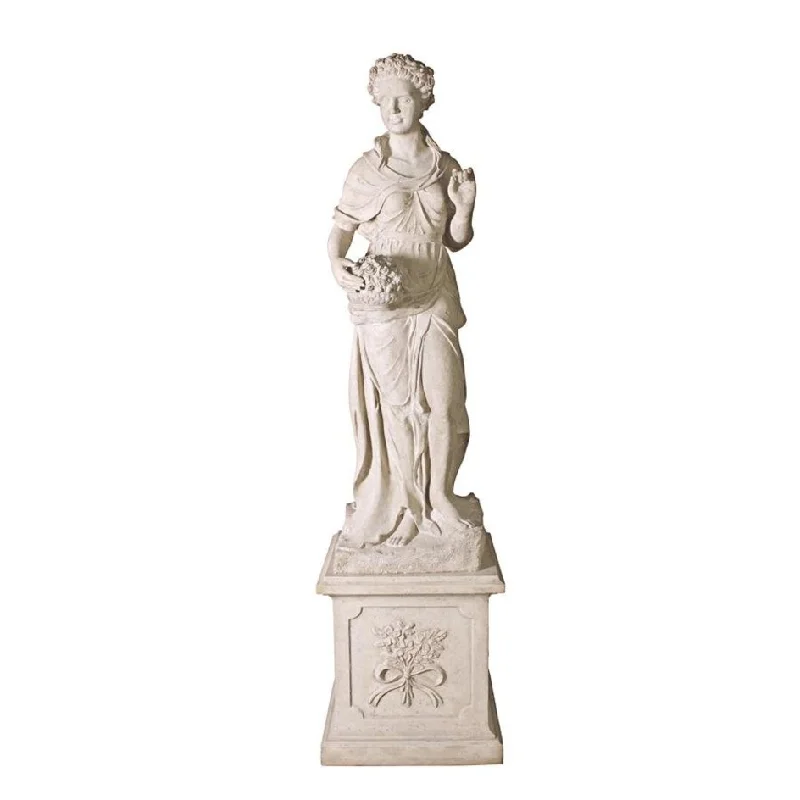 Design Toscano The Four Goddesses of the Seasons Statue: Spring Statue & Plinth