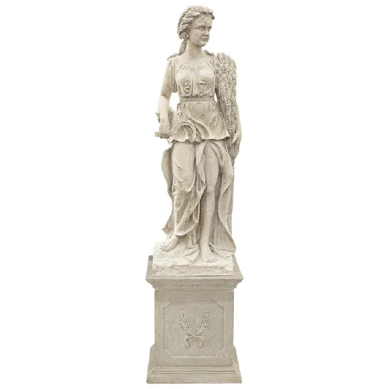 Design Toscano The Four Goddesses of the Seasons Statue: Summer Statue & Plinth