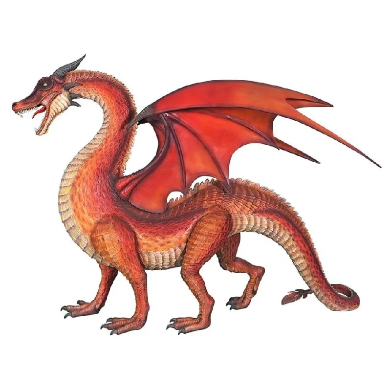 Design Toscano The Red Welsh Dragon Statue: Giant