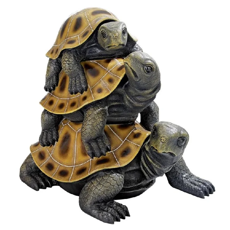 Design Toscano Three's a Crowd Stacked Turtle Statues