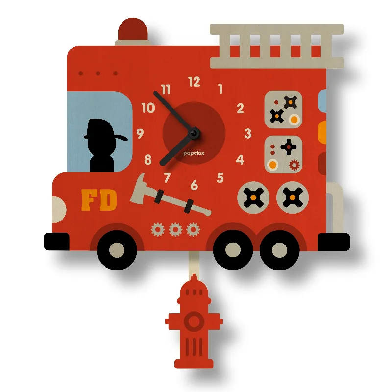 fire truck - pendulum clock