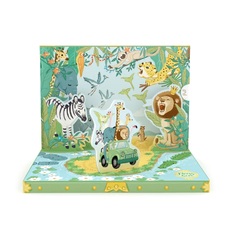 Jungle Adventure Music Box Card Novelty Dancing Musical Greeting Card