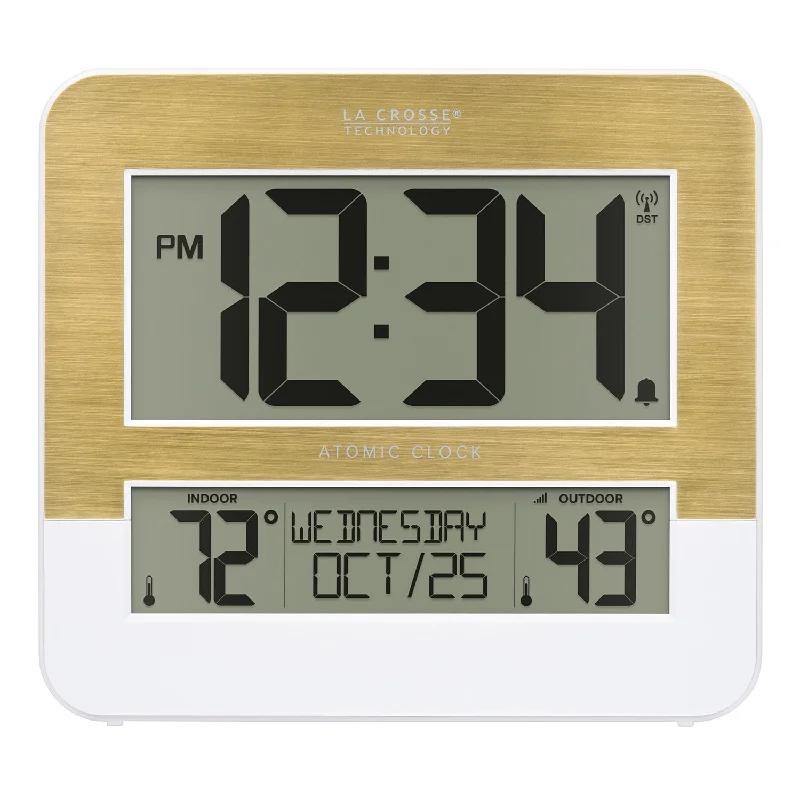 L73859 Atomic Clock with Indoor and Outdoor Temperature