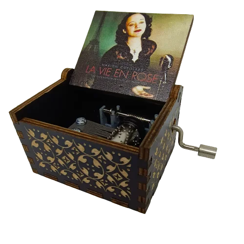 La Vie En Rose Wooden Handcrafted Vintage Music Box (Black)  🎶