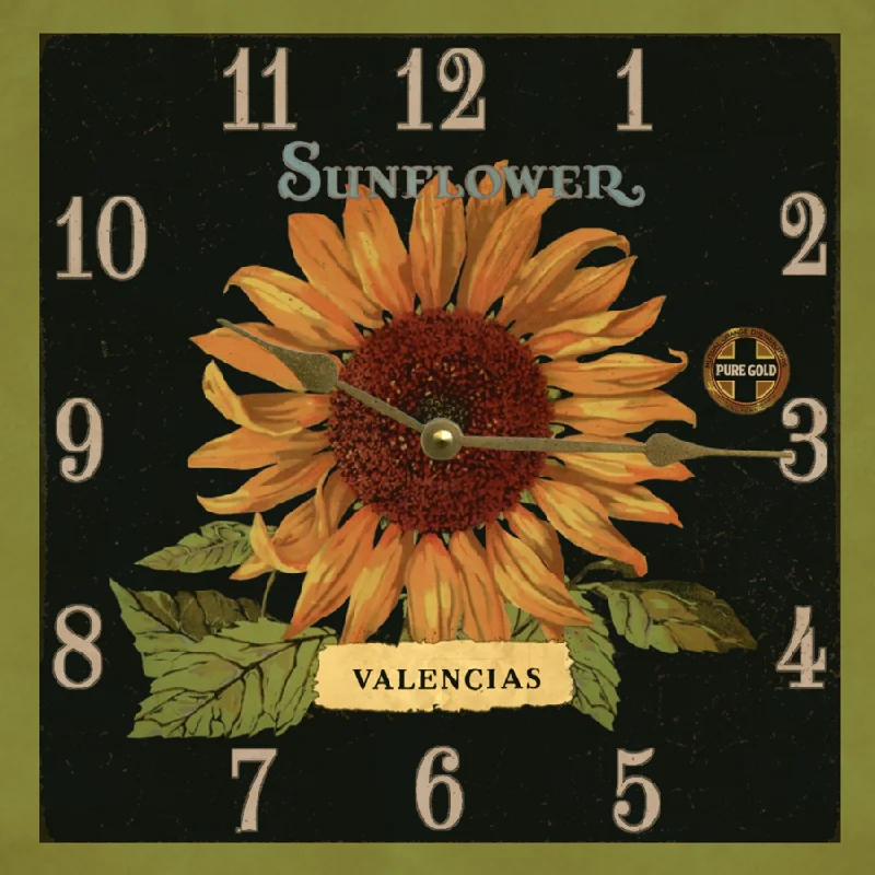 Sunflower Clock- Square Sunflower Desk Clock