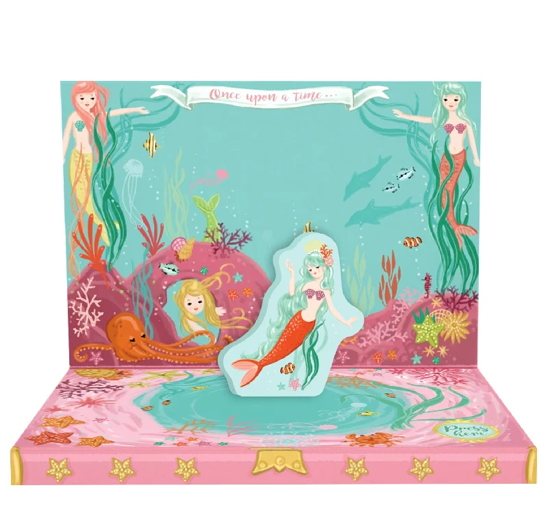 Mermaid Adventures Music Box Card Novelty Dancing Musical Greeting Card