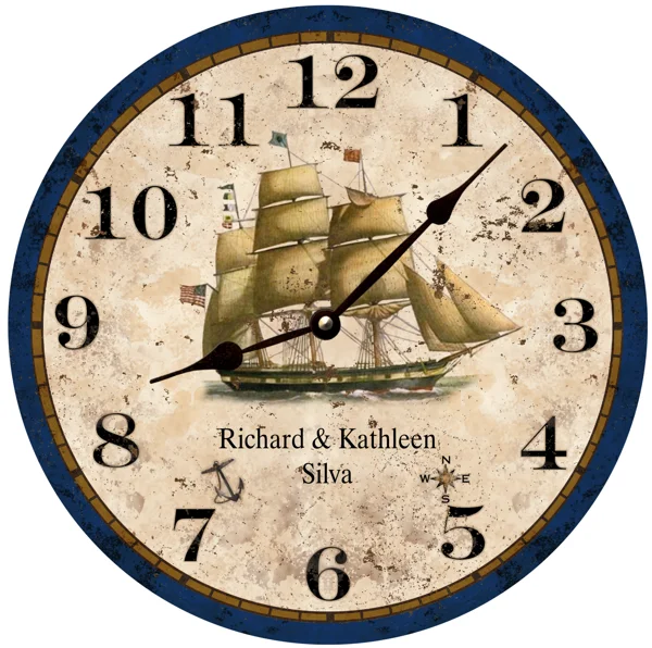 Nautical Clock- Personalized Nautical Clock- Ship Clock