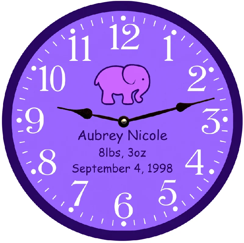 Nursery Clock- Baby Girl Clock