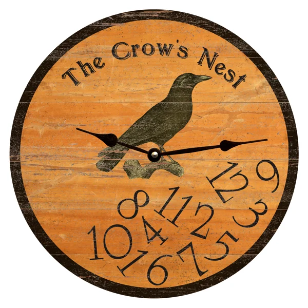 Personalized Black Crow Clock- Black Crow Whatever Clock