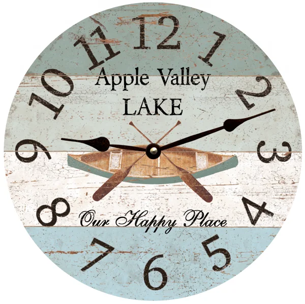 Personalized Canoe Lake Clock- Our Happy Place Clock