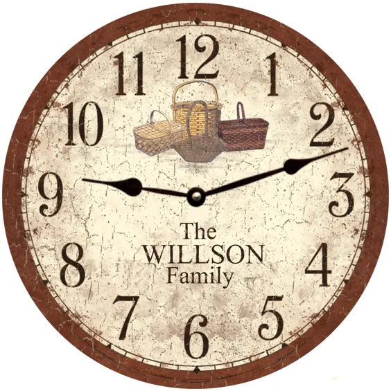 Personalized Family Clock- Rustic Family Clock