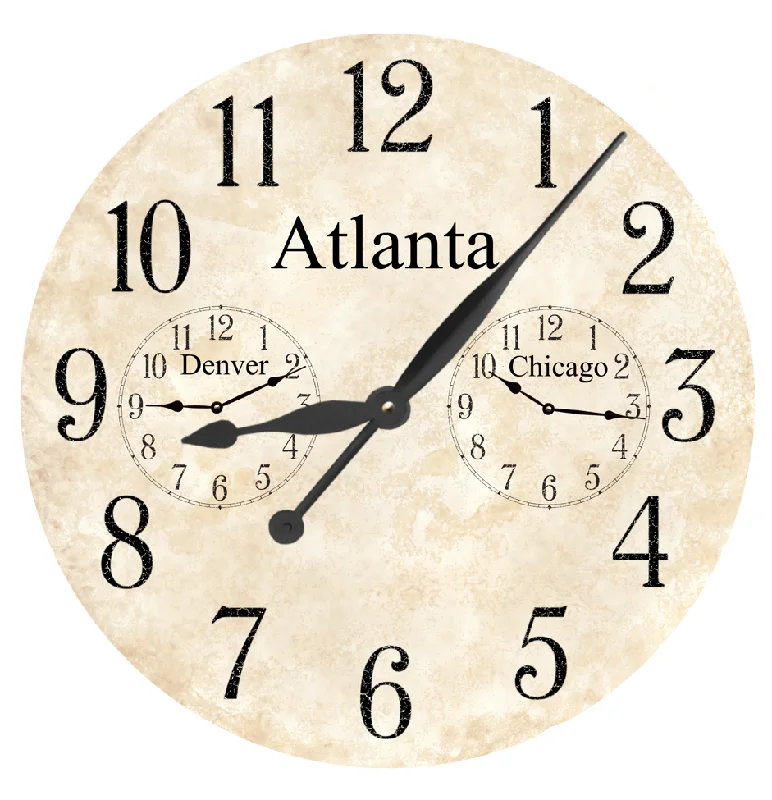 Personalized Time Zone Clock – Custom Multi-Time Zone Display