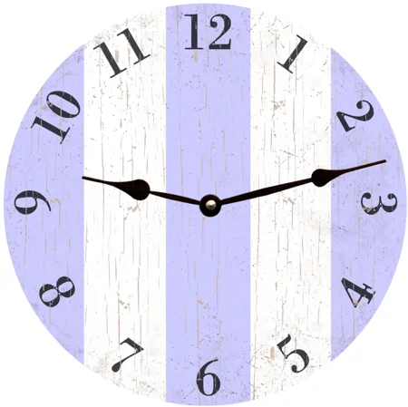 Purple Striped Clock for Modern Homes – A Trendy Accent Piece