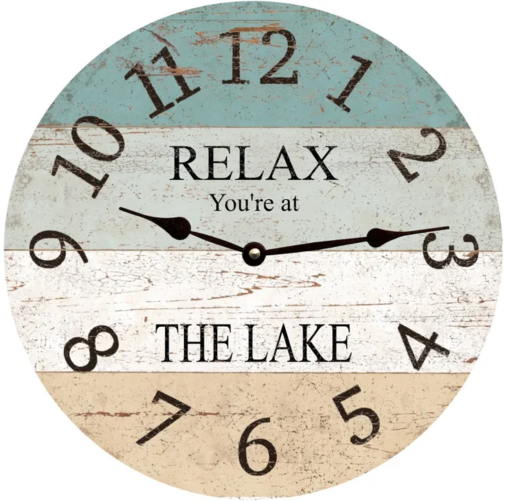 Relax Lake Themed Clock- Personalized Lake Clock