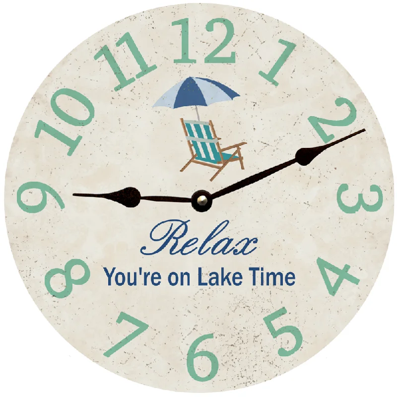 Relax You're on Lake Time Clock- Unique Lake Themed Clock